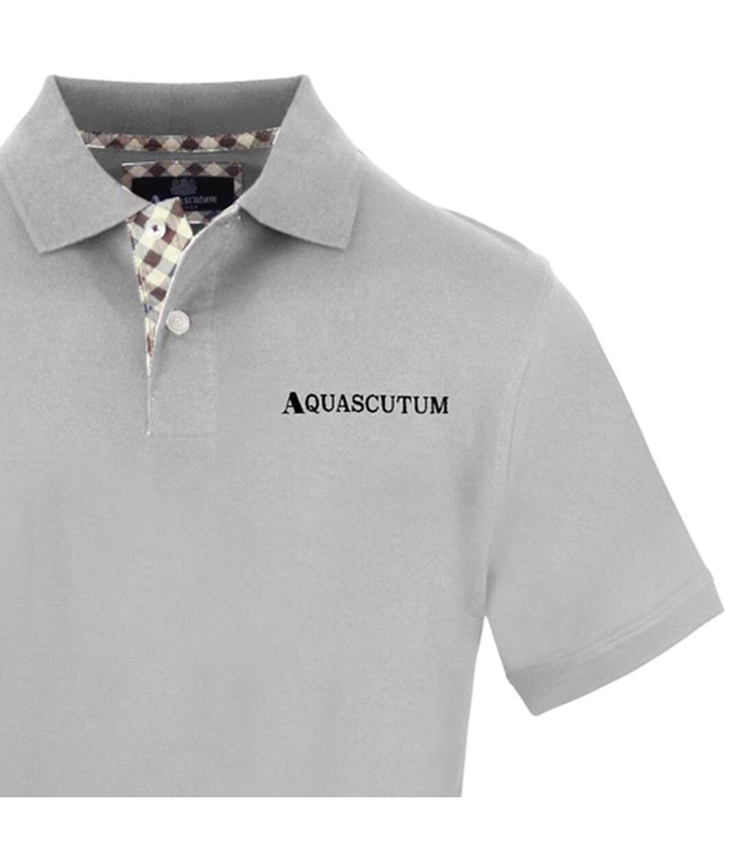 Polo Motif/style Logo Brodé Homme Gris Aquascutum-3