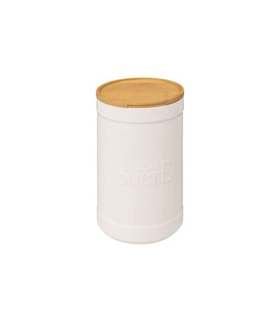 Boîte à Sucre Ronde Natureo 19cm Blanc