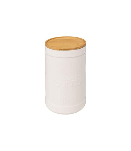 Boîte à Sucre Ronde Natureo 19cm Blanc