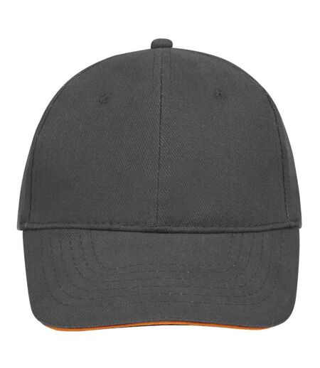 SOLS Unisex Buffalo 6 Panel Baseball Cap (Grey/Orange)