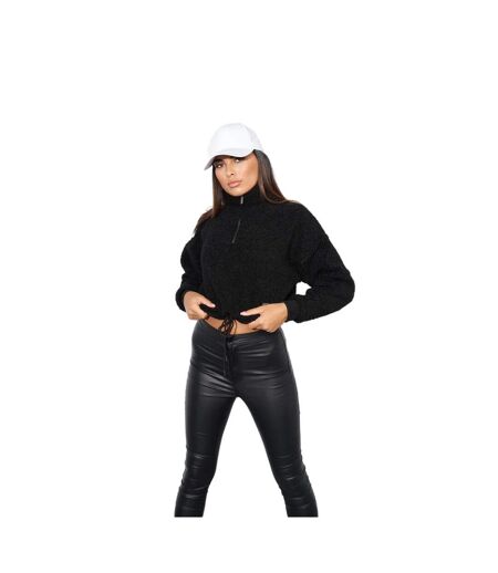Lily Lane Womens/Ladies Kimora Borg Funnel Neck Hoodie (Black) - UTBG669