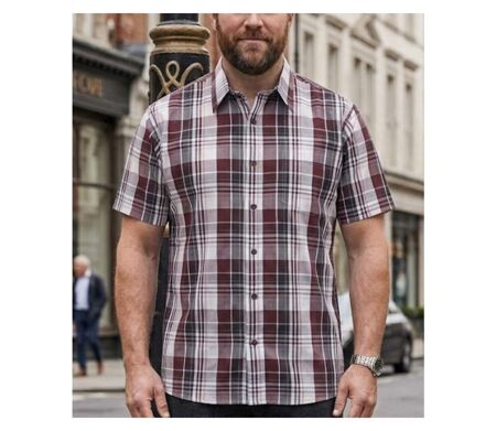 K-DRAN TOCADE9 - Chemisettes manches courtes Bordeaux pour homme : confort et style infroissable