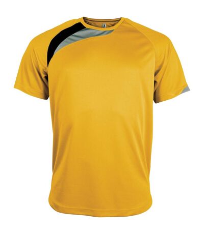 Kariban Proact - T-shirt sport à manches courtes - Homme (Jaune/Noir/Gris) - UTRW4243