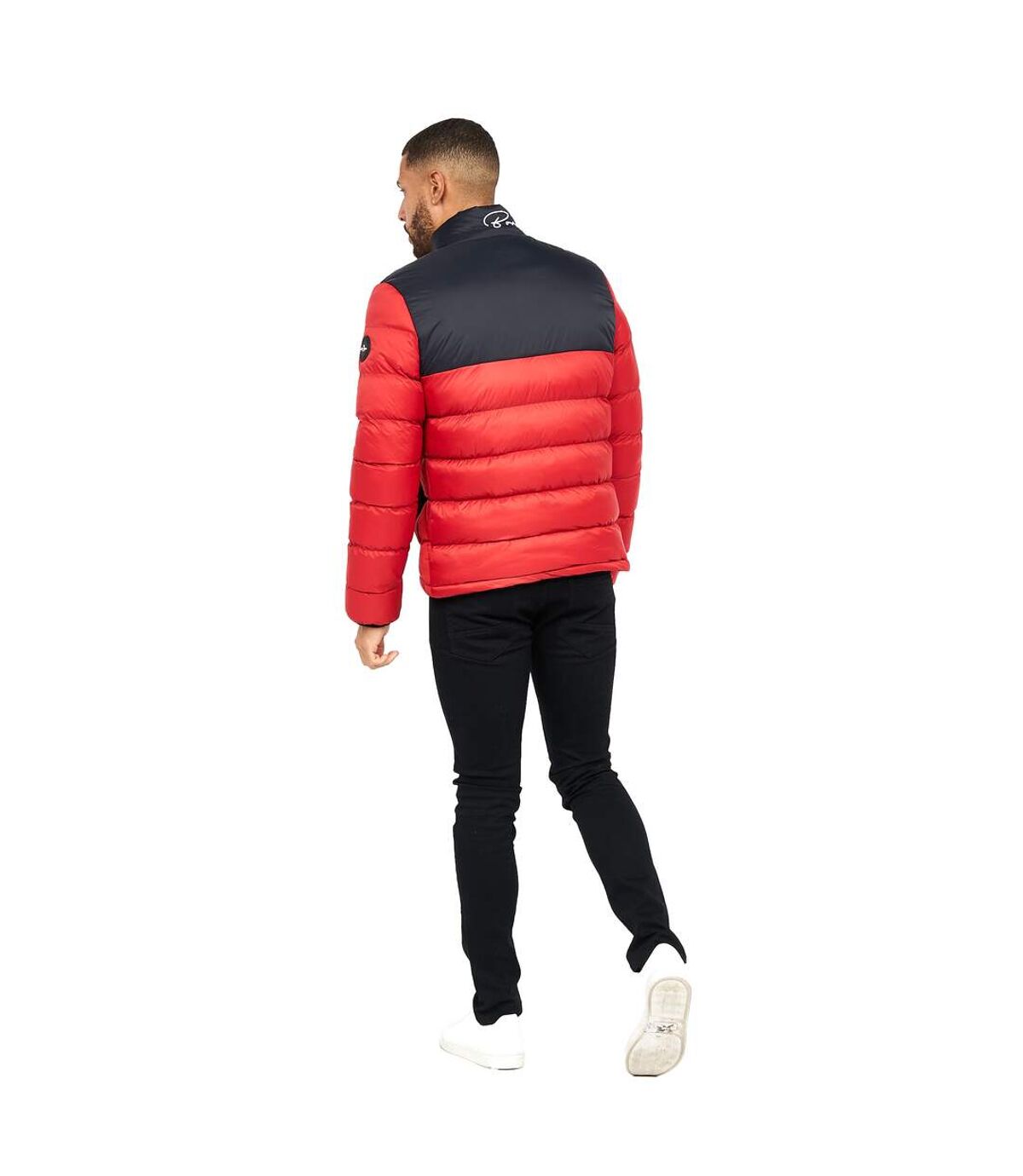 Born Rich Mens Lyden Oversized Puffer Jacket (Tango Red)