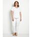 T-shirt uni strass col rond manches courtes-3