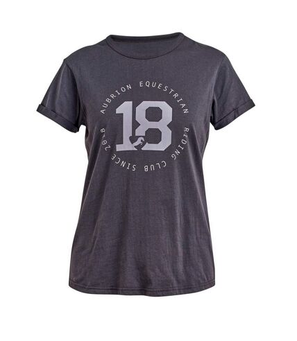 Womens/ladies repose t-shirt charcoal Aubrion