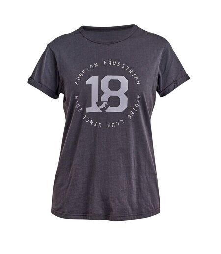 Womens/ladies repose t-shirt charcoal Aubrion