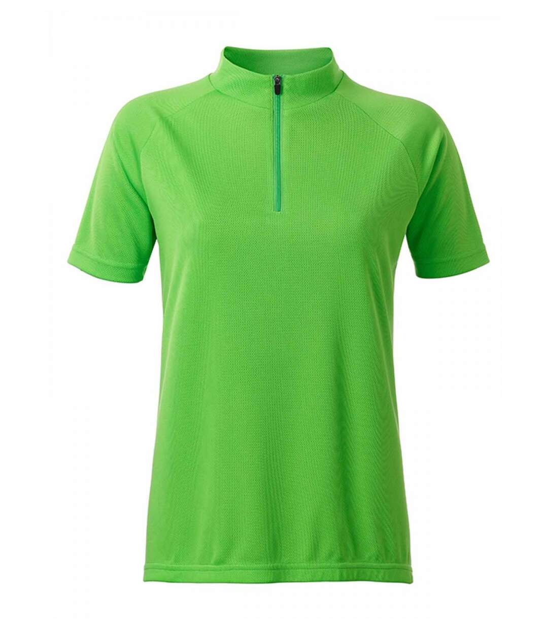 maillot cycliste zippé - FEMME - JN511 - vert citron-1