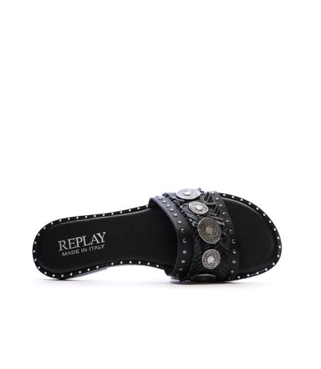 Sandales noir femme replay nairobi mule