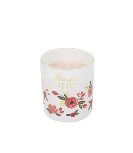 Coffret 2 Bougies Parfumées Maman Chérie 8cm Rose