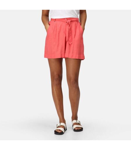 Womens/ladies Sabela Tie Belt Shorts Peach Regatta