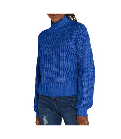 Pull en Maille Bleu Roi Femme Noisy May Tessa High Neck - L