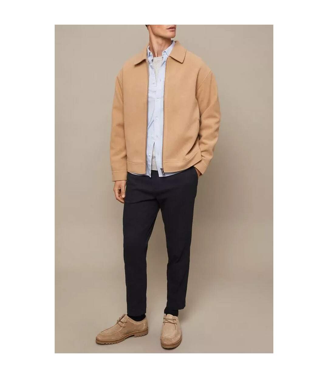 Mens collared jacket camel Burton