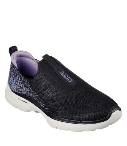Skechers Womens/Ladies Go Walk 6 Glimmering Sneakers (Black/Lavender) - UTFS10183