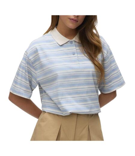 Polo bleu/blanc femme vero moda awmaren 2/4