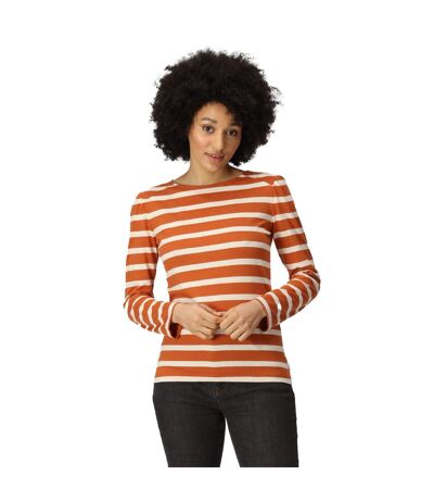 T-shirt Federica Femme Orange Brûlé Beige Clair Regatta