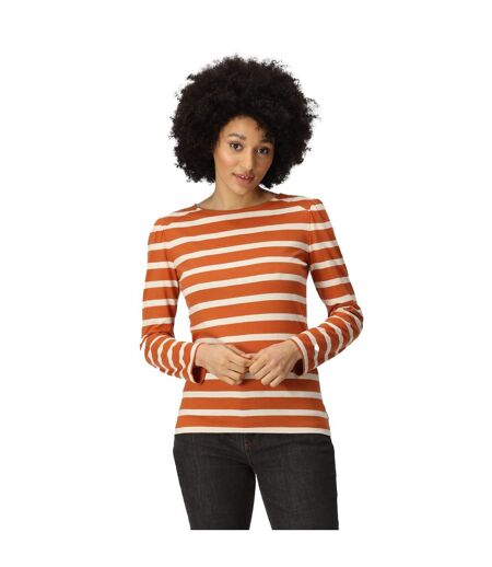 T-shirt Federica Femme Orange Brûlé Beige Clair Regatta