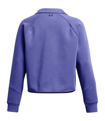 Womens/ladies Collared Boxy Sweatshirt Purple Under Armour