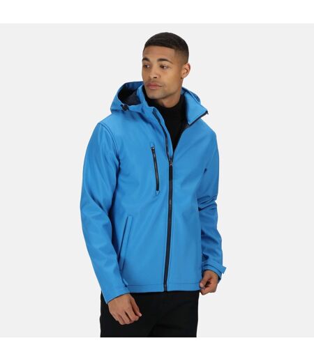 Regatta Mens Venturer 3 Layer Membrane Soft Shell Jacket (Navy/French Blue) - UTRG5717