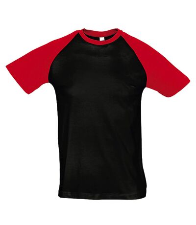 SOLS - T-shirt manches courtes FUNKY - Homme (Noir/rouge) - UTPC300