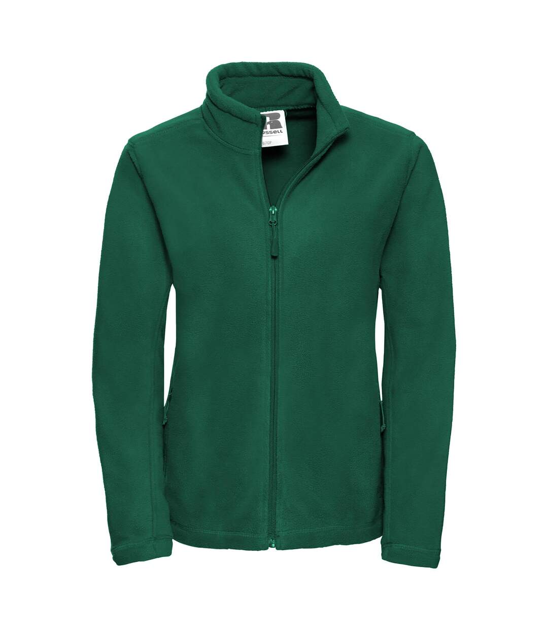 Russell Colours Ladies Full Zip Outdoor Fleece Jacket Veste Polaire D'extérieur À Fermeture Éclair Vert Foncé Jerzees Colours-1