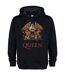 Unisex adult royal crest queen hoodie black Amplified