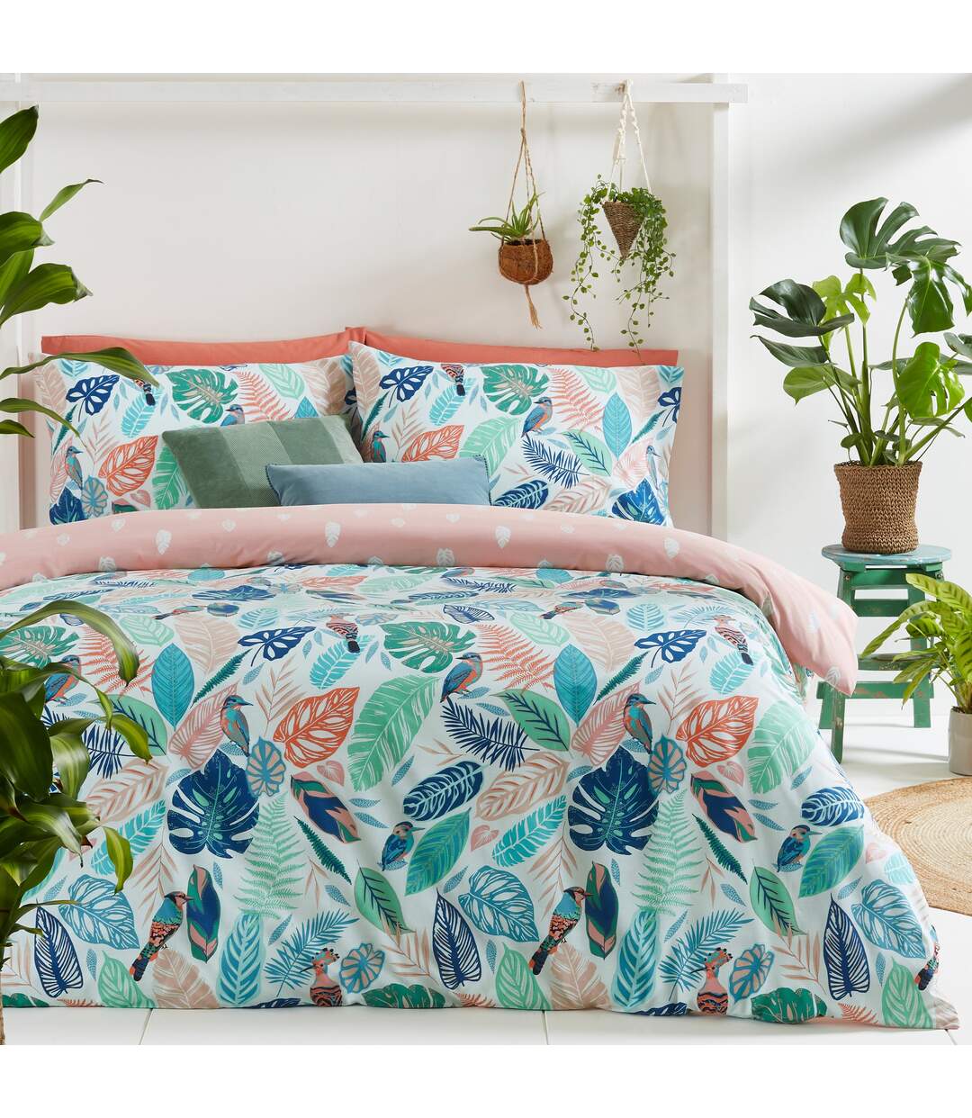 Guava tropical duvet cover set multicoloured Furn-1