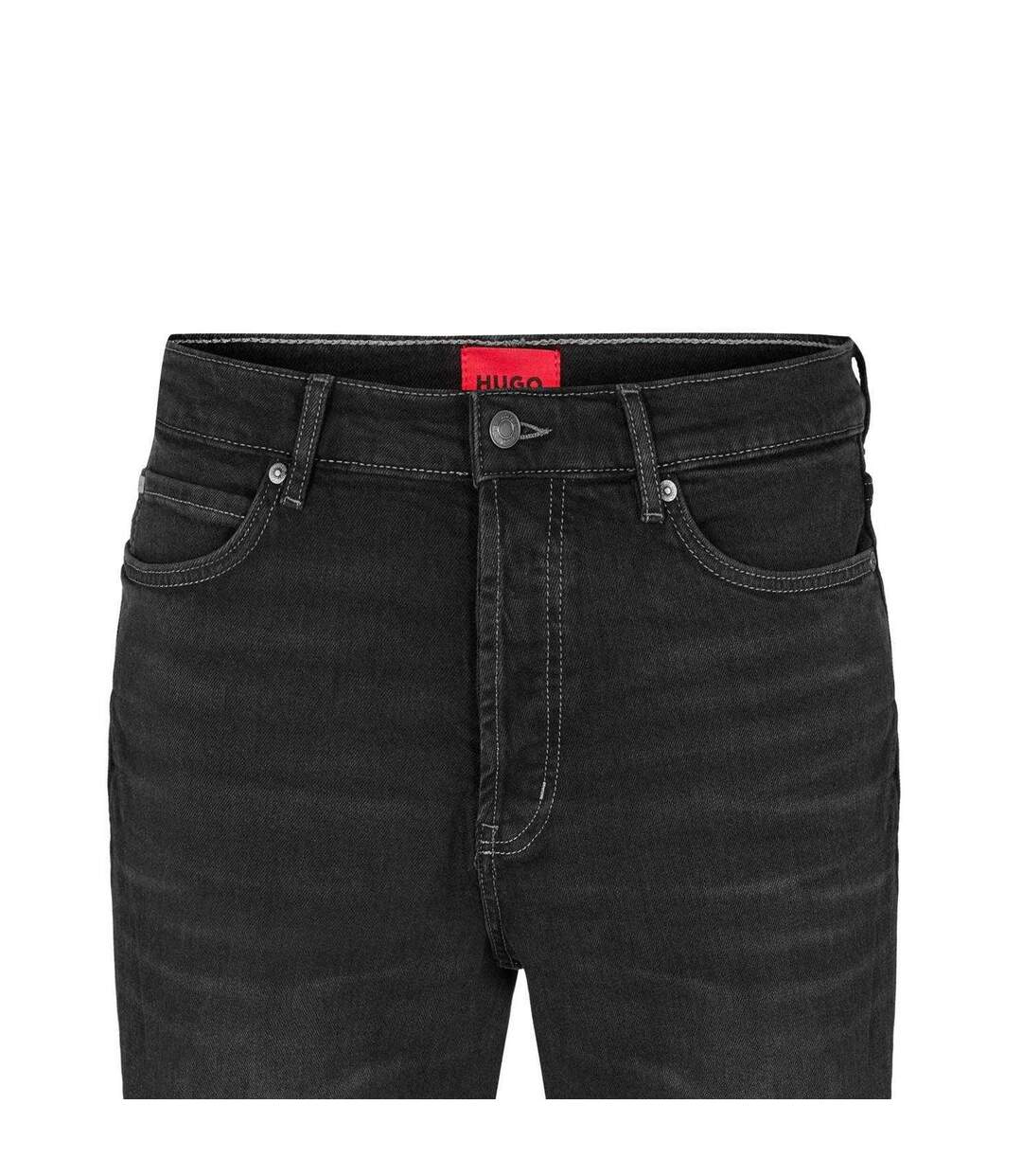Mens Denim Durable Shorts Dark Grey Hugo-3