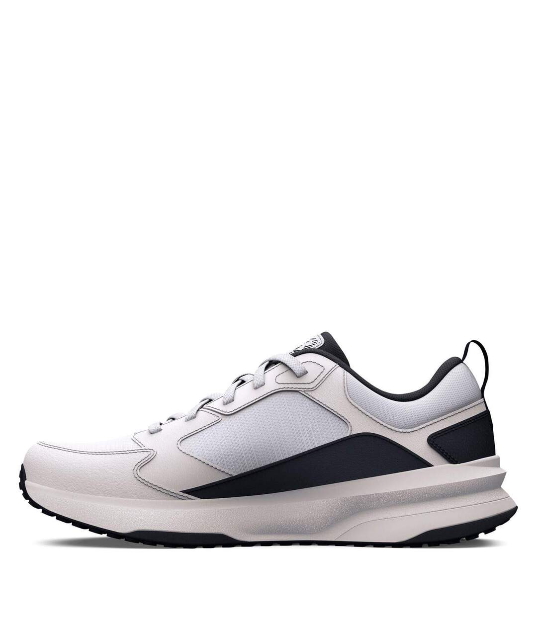 Mens Charged Edge Leather Trainers White Black Under Armour-2
