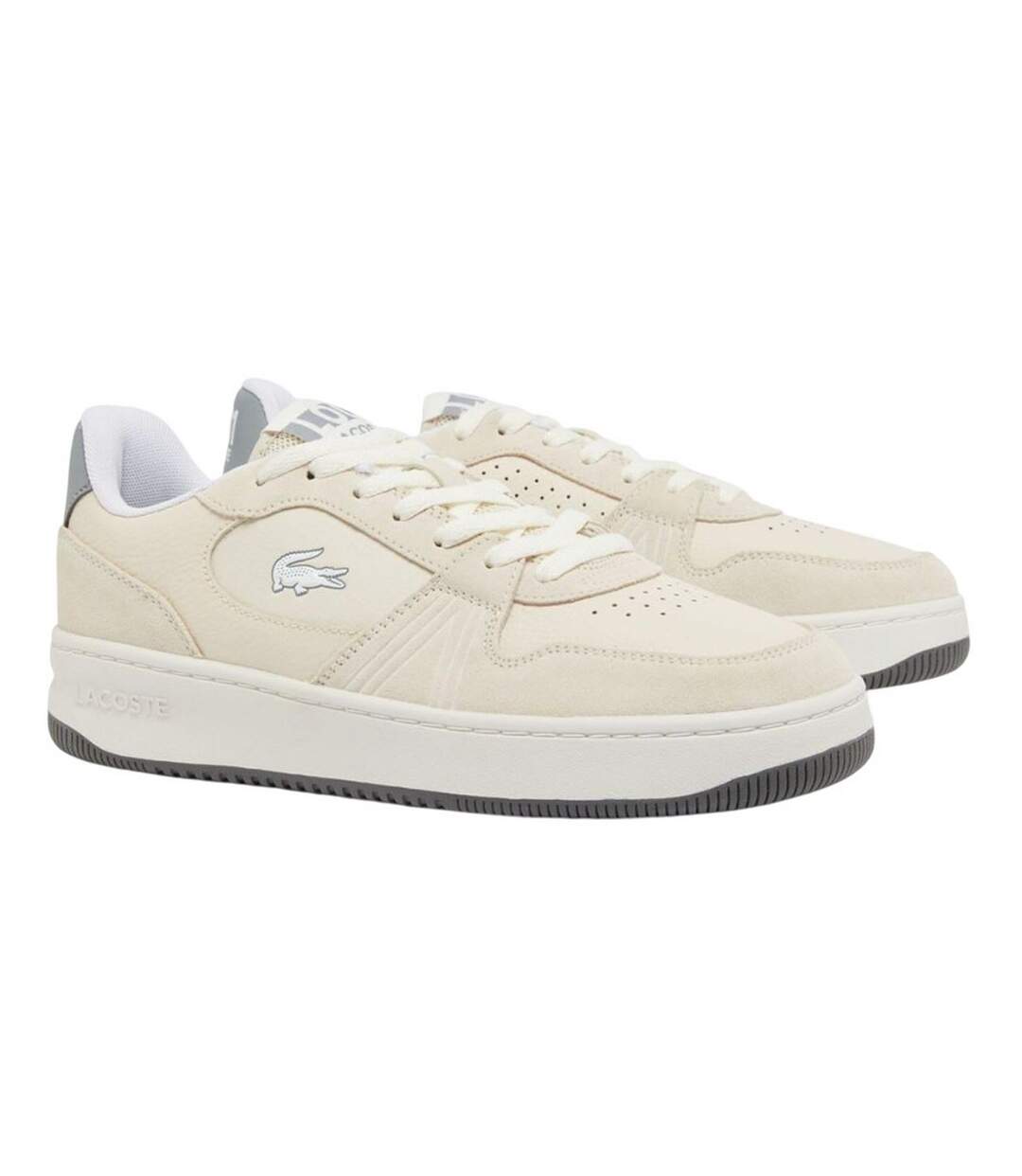 Baskets Femme Blanc Gris Lacoste-1