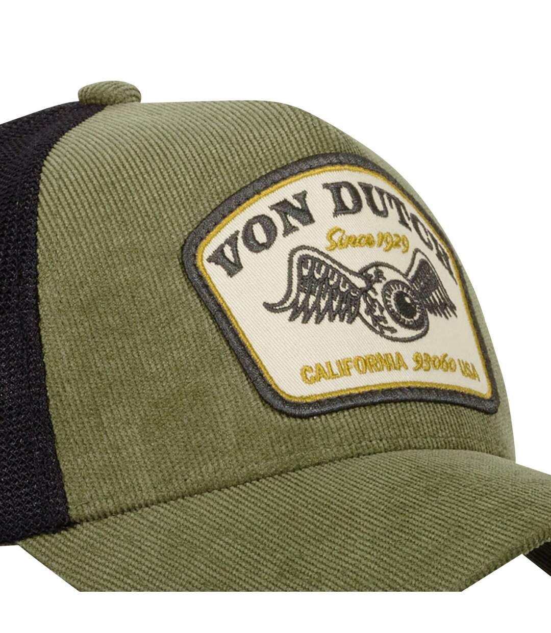 Casquettes homme trucker avec filet en velours côtelé Von Dutch Vondutch-3