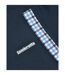 Mens ss25 gingham big & tall polo shirt navy Lambretta-3