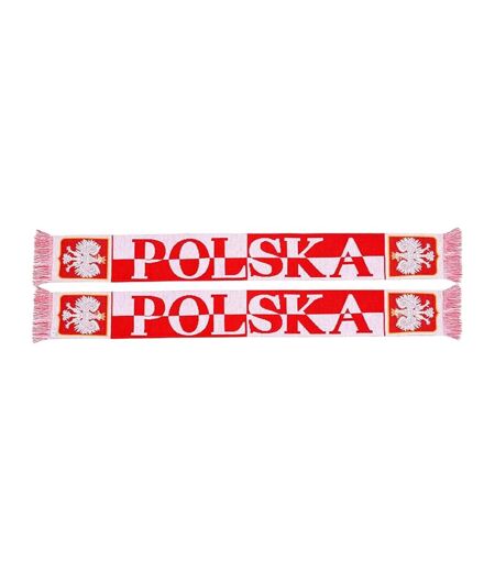 Écharpe Motif/style Emblème Taille Unique Blanc Rouge Poland FA