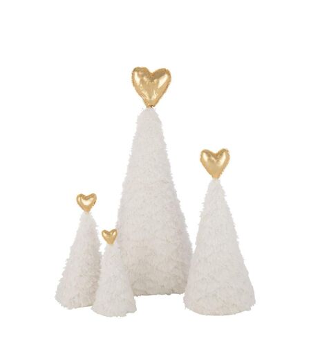 Sapin de Noël en Tissu Cœur 51cm Blanc