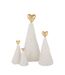 Sapin de Noël en Tissu Cœur 51cm Blanc-2