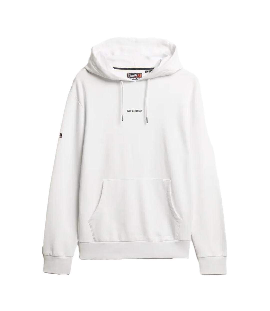 Sweat à capuche blanc homme superdry plain hood0 - xxl-2