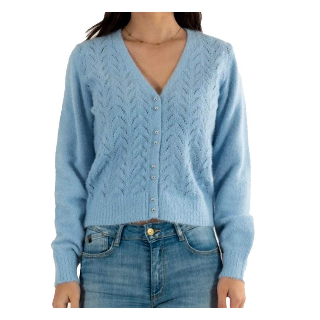 Pull Bleu Ciel Femme Morgan Mlilo - L-1