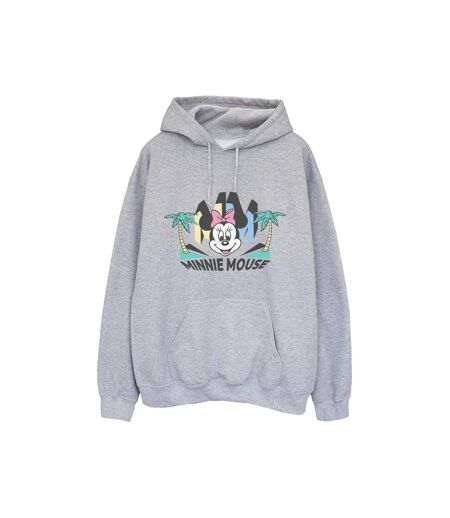 Disney Womens/Ladies Minnie MM Palm Hoodie (Gris sportif) - UTBI11475