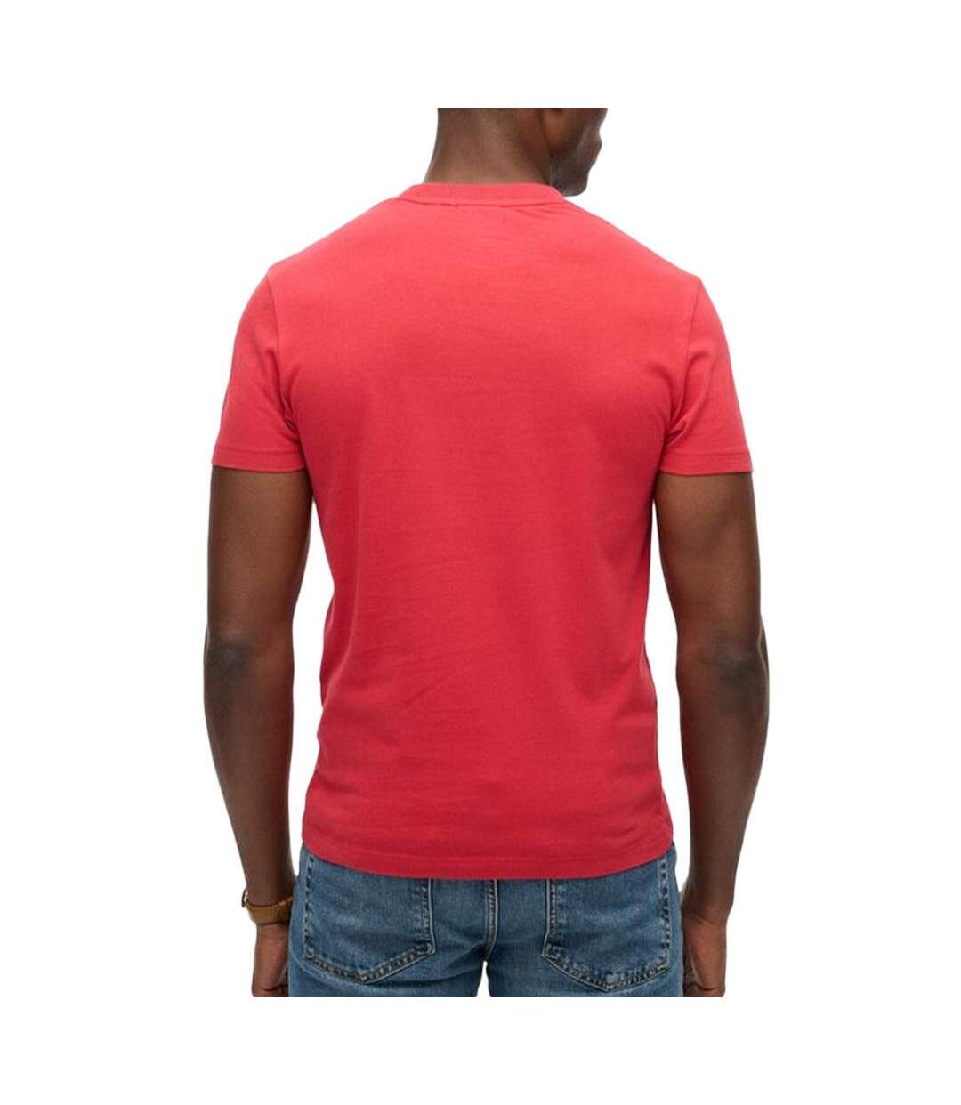 T-Shirt rouge homme superdry essentials-2