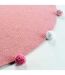 Tapis Rond Enfant Pompomparty 90cm Rose Dragée-2