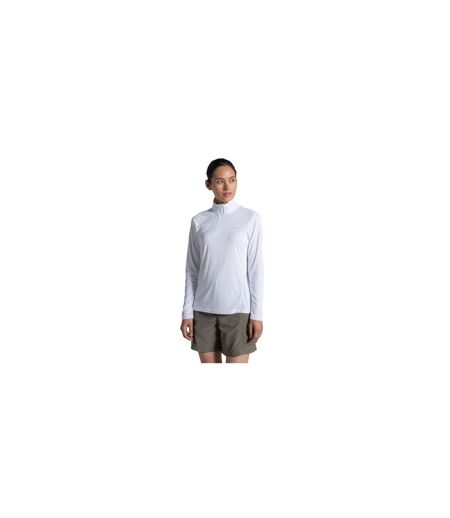 Womens/ladies Nosilife Half Zip Top White Craghoppers