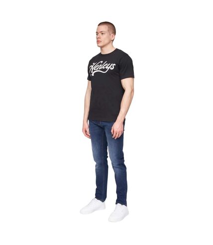 T-shirt scripthen homme noir Henleys Henleys