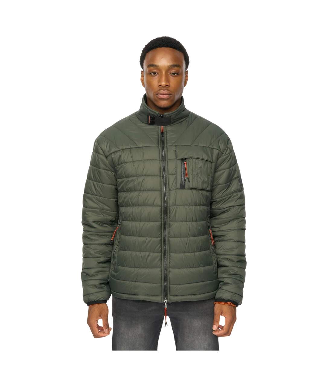 Doudoune Matelassée Carricore Homme Olive Foncé Duck And Cover-2