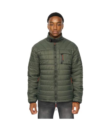 Doudoune Matelassée Carricore Homme Olive Foncé Duck And Cover