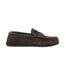 Mokkers Mens Bruce Real Suede Moccasin Slippers (Dark Brown) - UTDF816