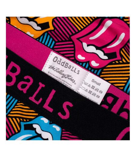 OddBalls Mens Retro The Rolling Stones Boxer Shorts (Multicolored) - UTOB155