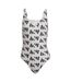 Maillot De Bain 1 Pièce Motif/style Logo Partout Femme Noir Adidas-2