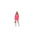 Robe Courte Motif/style Ruché Femme Rose Missy Empire-1