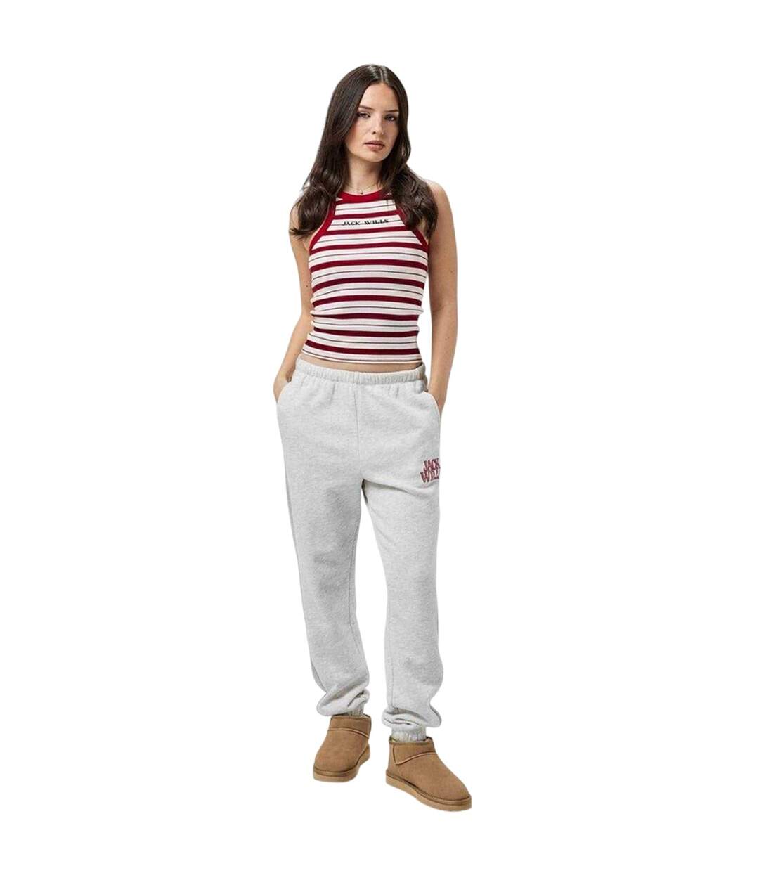 Pantalon De Jogging Femme Gris Clair Chiné Jack Wills-1