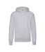 Mens Hooded Sweatshirt / Hoodie Heather Grey Fruit Of The Loom-1